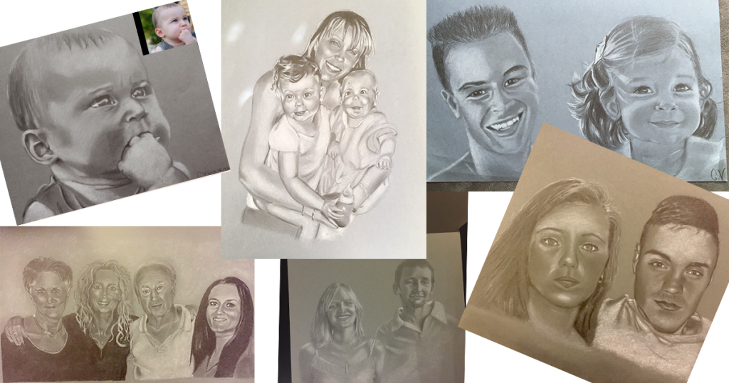 Portraits à la main